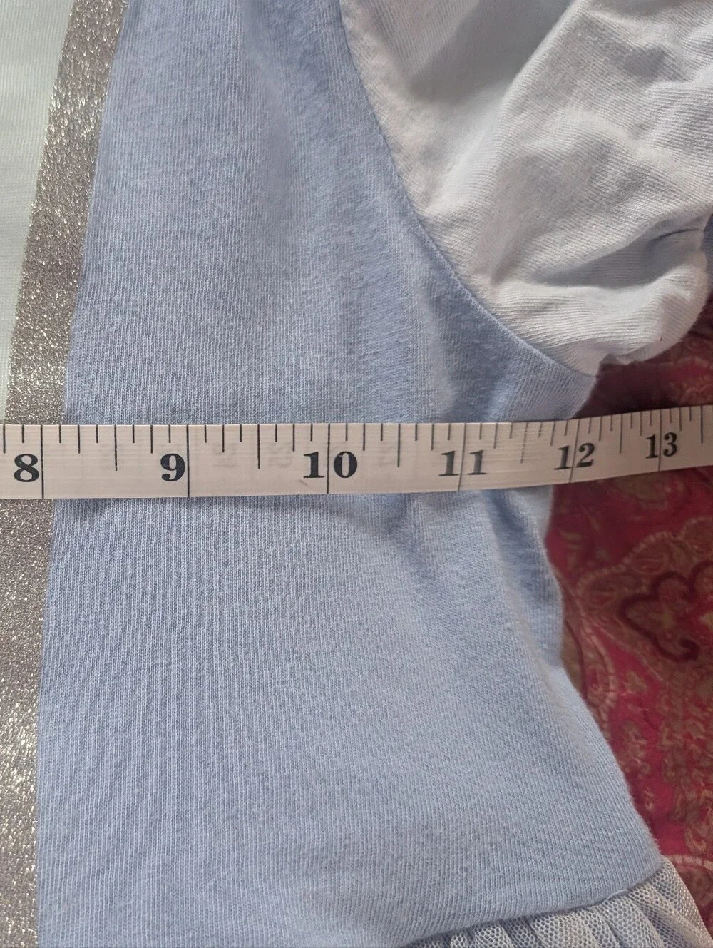 Cinderella Gap Light Blue Tulle Party Dress with Silver Trim